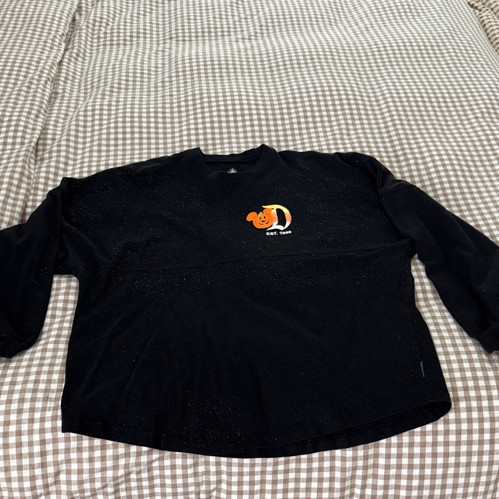Black Sparkle Halloween Disneyland spirit jersey with matching ears